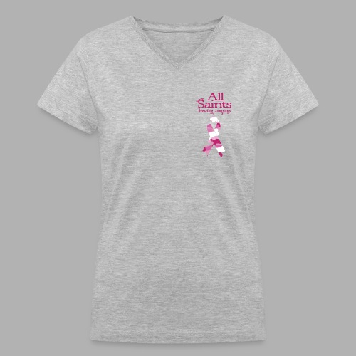Real Men Wear Pink - Cancer Awarness - Women's V-Neck T-Shirt