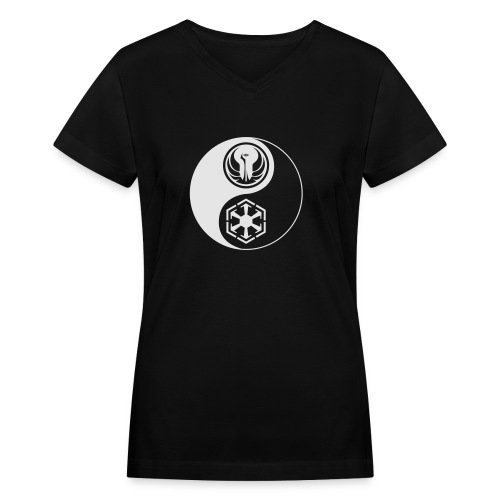 Star Wars SWTOR Yin Yang 1-Color Light - Women's V-Neck T-Shirt