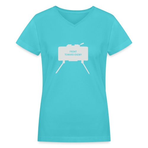 Claymore Mine (Minimalist/Light) - Women's V-Neck T-Shirt