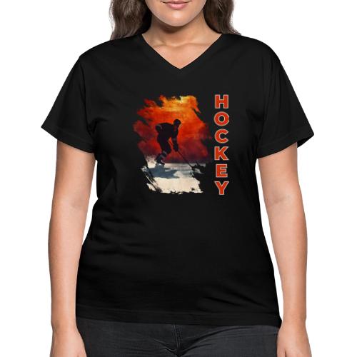 Hockey Vibes - Women's V-Neck T-Shirt