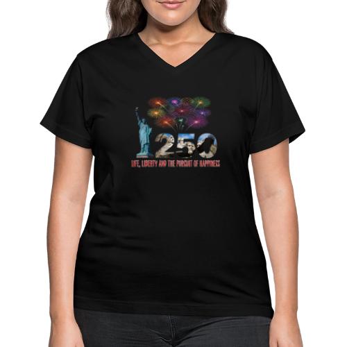 250 Years USA - Women's V-Neck T-Shirt