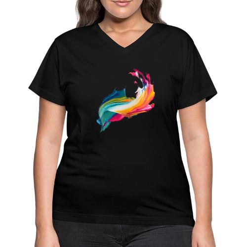 Spectrum Stream - Women's V-Neck T-Shirt