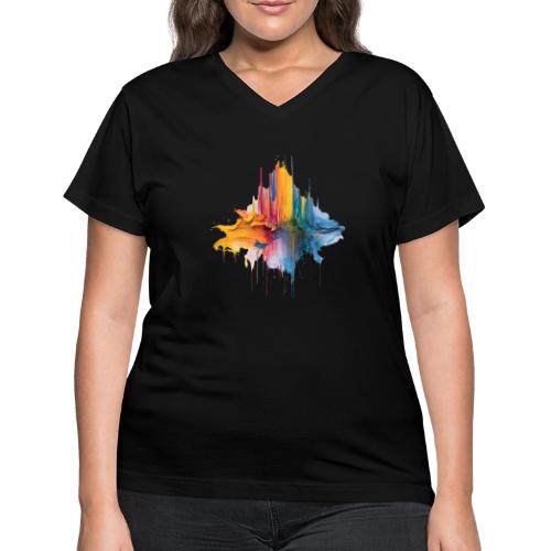 Impasto Spectrum - Women's V-Neck T-Shirt