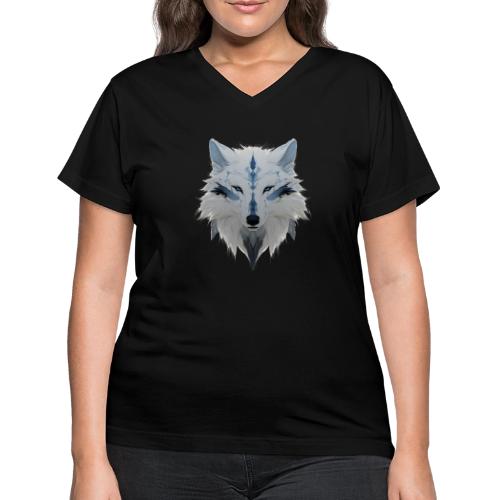 Ivory Grace Wolf - Women's V-Neck T-Shirt