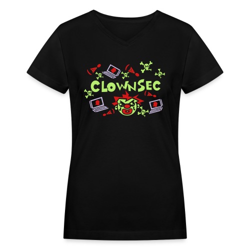 The Clown Hacker - Women's V-Neck T-Shirt