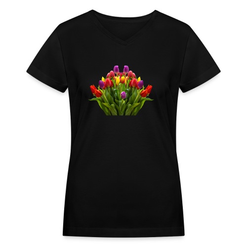 Flowers - Women's V-Neck T-Shirt