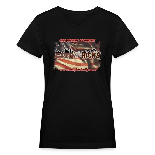 HicksFlag - Women's V-Neck T-Shirt
