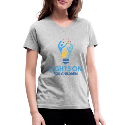Lights On For Children - Women's V-Neck T-Shirt