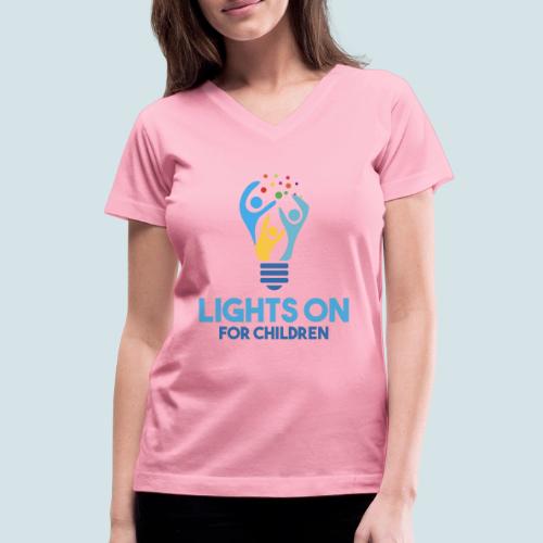 Lights On For Children - Women's V-Neck T-Shirt