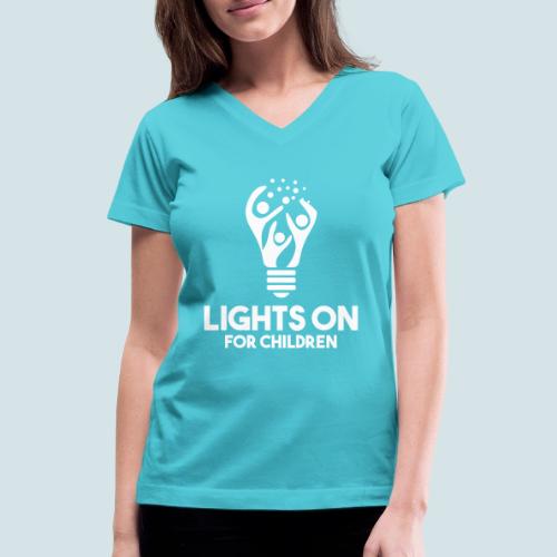 LOFC white - Women's V-Neck T-Shirt