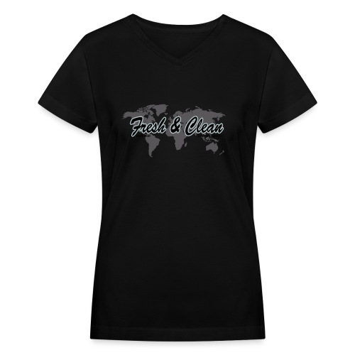 freashandcleanlogoconcords - Women's V-Neck T-Shirt