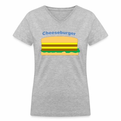 cheeseburger - Women's V-Neck T-Shirt