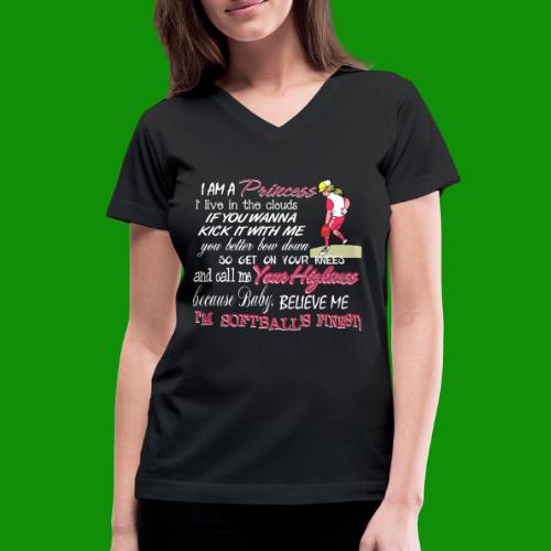 Softballs Finest - Women's V-Neck T-Shirt