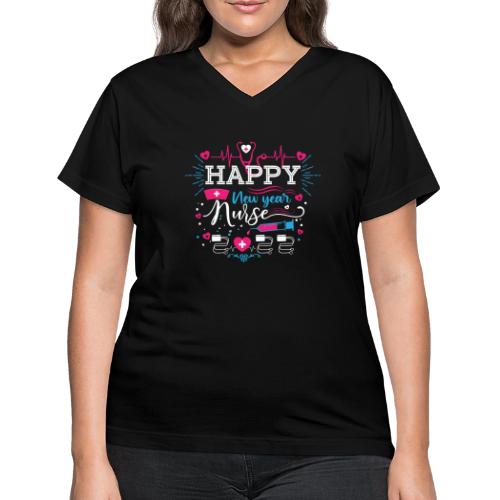 My Happy New Year Nurse T-shirt - Women's V-Neck T-Shirt