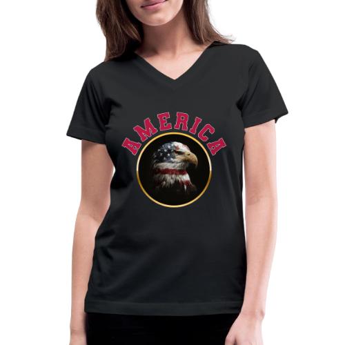America Soars - Women's V-Neck T-Shirt
