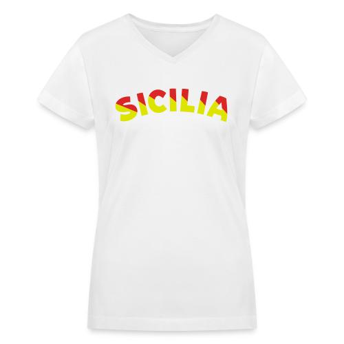 SICILIA - Women's V-Neck T-Shirt