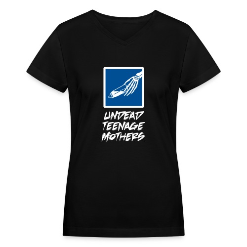 Undead Teenage Mothers - Women's V-Neck T-Shirt
