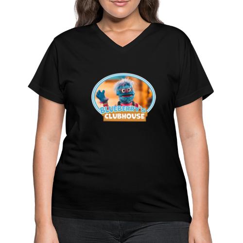 Blueberry's Clubhouse wave color - Women's V-Neck T-Shirt