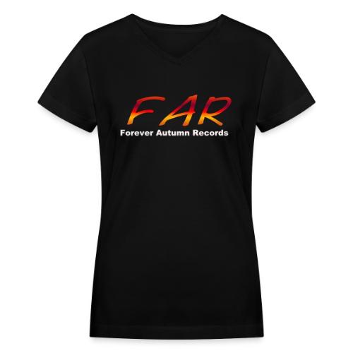 Forever Autumn Records Logo - Women's V-Neck T-Shirt