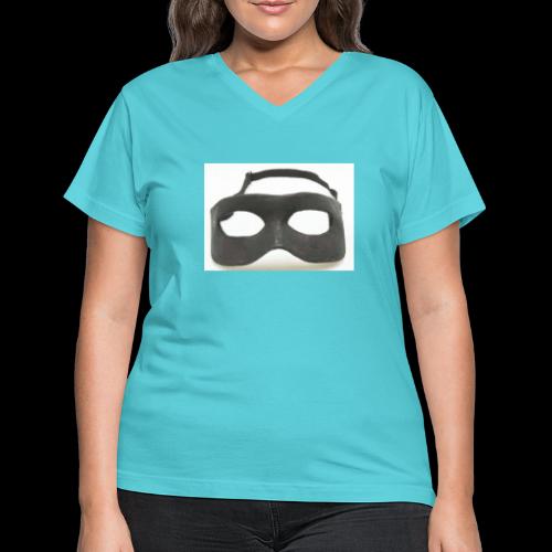 Masked Man - Women's V-Neck T-Shirt