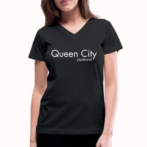 Queen City white - Women's V-Neck T-Shirt