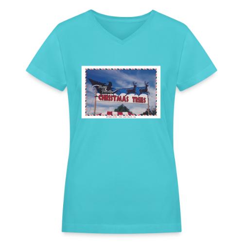 Priut Christmas Tree Shop - Women's V-Neck T-Shirt