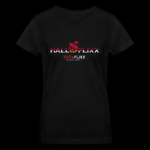 HALLOFlixx Apparel - Women's V-Neck T-Shirt