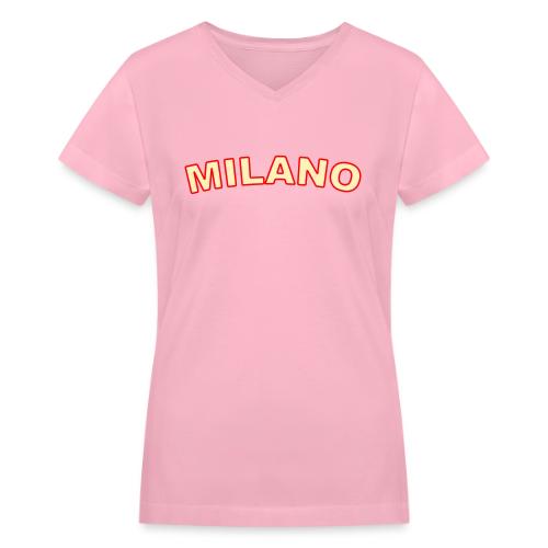 milano_2_color - Women's V-Neck T-Shirt