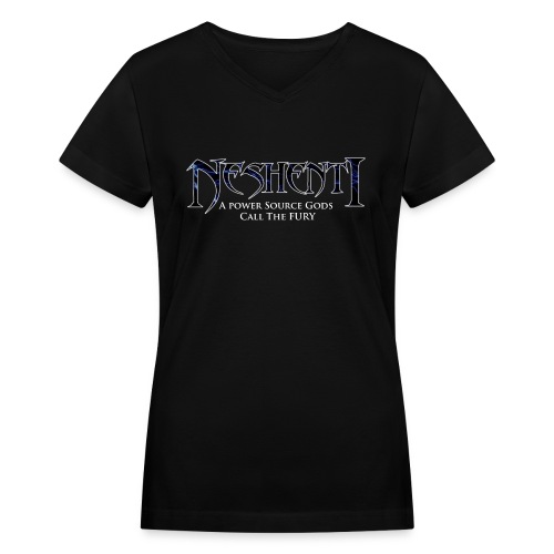 neshenti_Grey background - Women's V-Neck T-Shirt