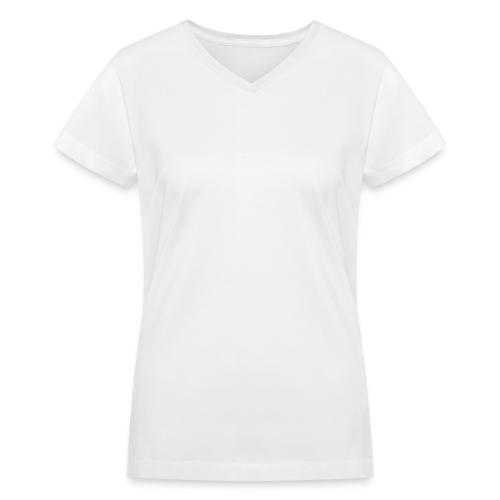 School Logo (white text) - Women's V-Neck T-Shirt