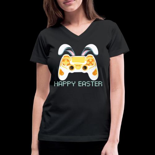 Happy Easter Gamer - Women's V-Neck T-Shirt
