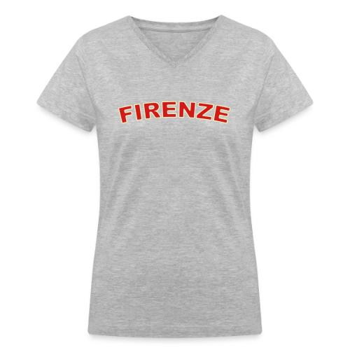 firenze_2_color - Women's V-Neck T-Shirt