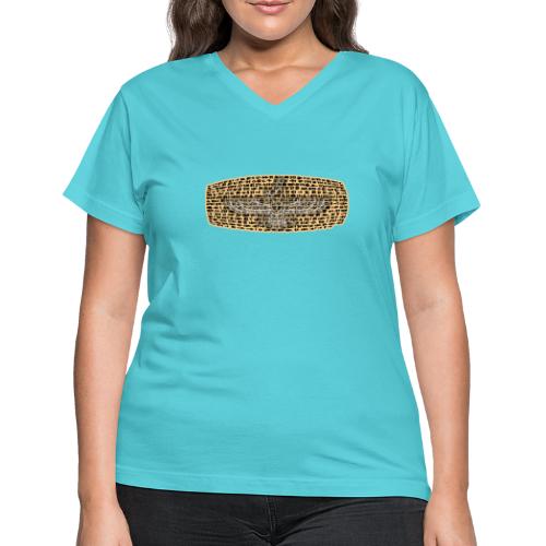 Cyrus Cylinder and Faravahar 2 - Women's V-Neck T-Shirt