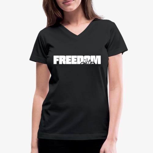 MTB Freedom - Women's V-Neck T-Shirt
