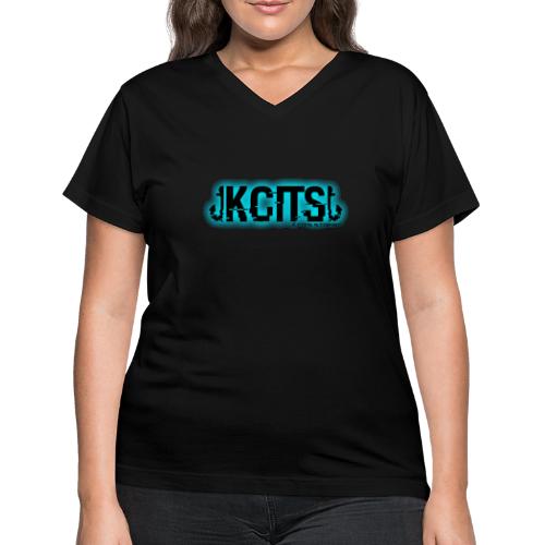 Kcits.stream Basic Logo - Women's V-Neck T-Shirt