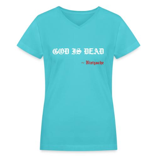 God Is Dead - Women's V-Neck T-Shirt