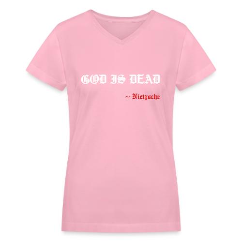 God Is Dead - Women's V-Neck T-Shirt
