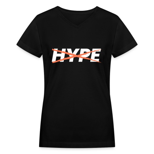 Hype White - Women's V-Neck T-Shirt