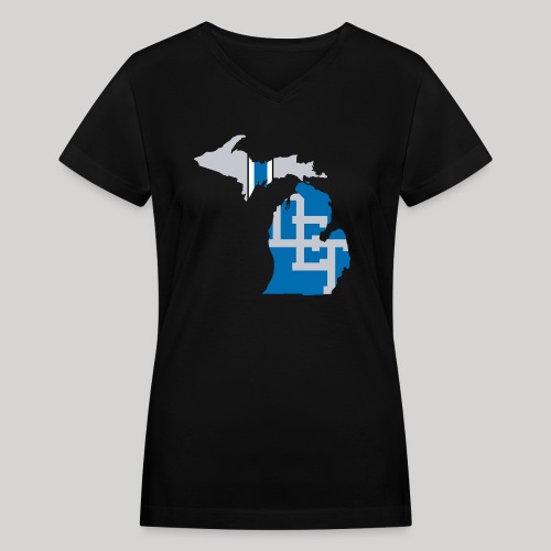 Detroit Michigan - Women's V-Neck T-Shirt