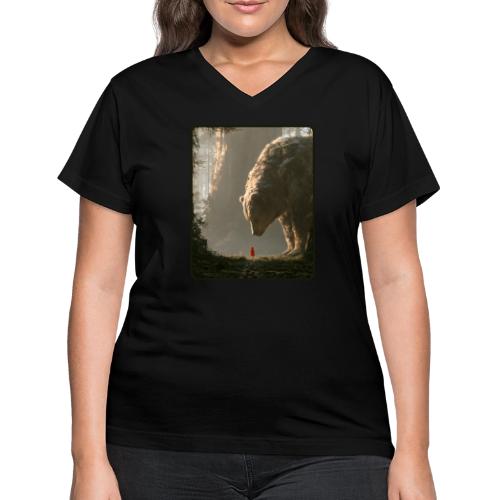 The Bear Who Found the Forest - Women's V-Neck T-Shirt