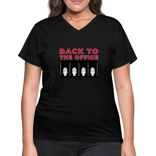 Back to the Office Satire Design - Women's V-Neck T-Shirt