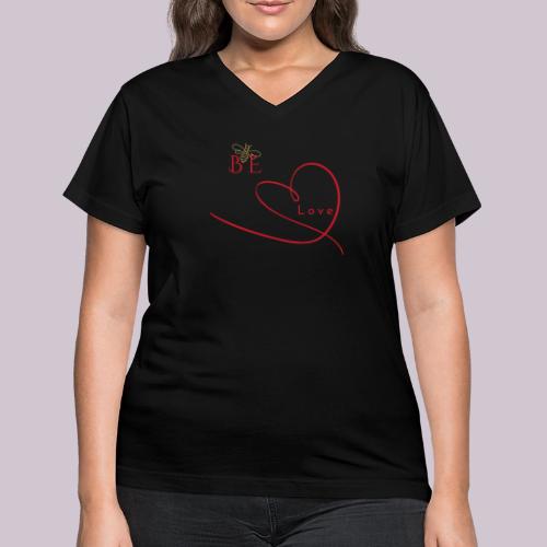 BE LOVE - T-shirt avec encolure en V pour femmes