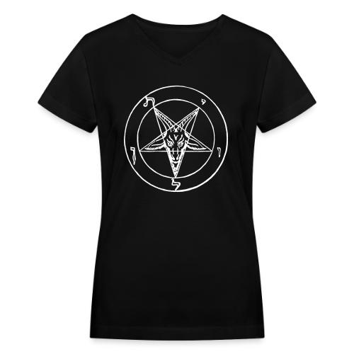 Maurice Bessy's Sigil of Baphomet - Women's V-Neck T-Shirt