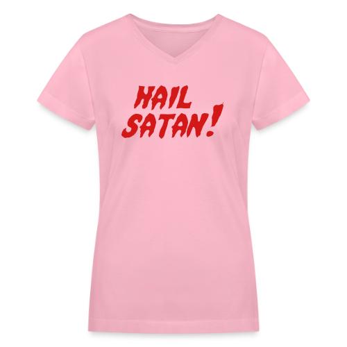 Hail Satan! - Women's V-Neck T-Shirt