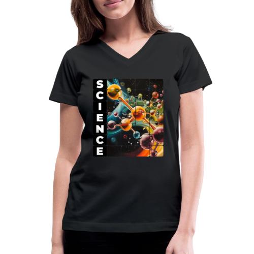 Molecular Science - Women's V-Neck T-Shirt