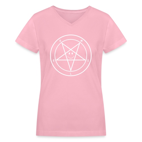 Smile Pentagram - Women's V-Neck T-Shirt