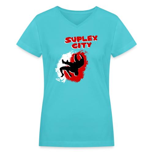 Suplex City (Womens) - Women's V-Neck T-Shirt