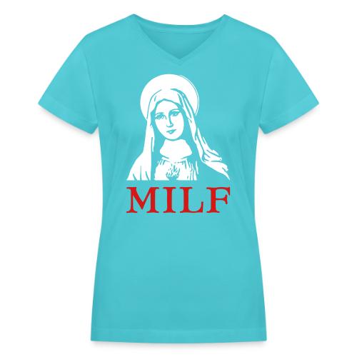 MILF - Women's V-Neck T-Shirt