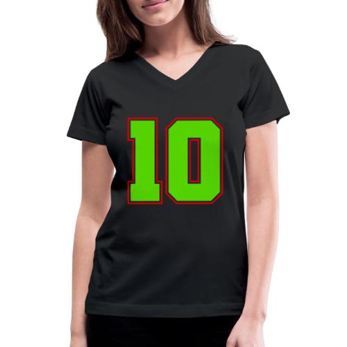 The Magic Number 10 - Women's V-Neck T-Shirt