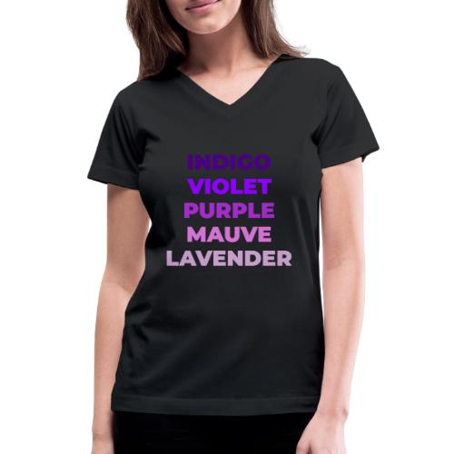 Shades of Purple - Women's V-Neck T-Shirt